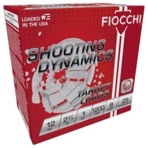 Fiocchi Shooting Dynamics Target 12 Gauge 2-3/4in #8 1oz Target Shotshells - 25 Rounds - #8