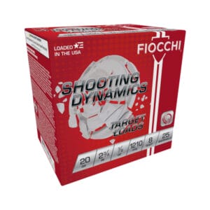 Fiocchi Shooting Dynamics Target Shotshells - 20 Gauge - #8 Shot - 2.75" - 25 Rounds