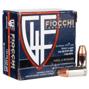 Fiocchi XTP 9mm Luger 124gr XTPHP Handgun Ammo - 25 Rounds