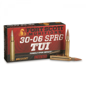 Fort Scott Tumble Upon Impact Ammo .30-06 Springfield SCS 168 Grain 20 Rounds