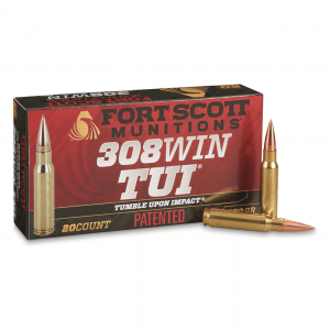 Fort Scott Tumble Upon Impact Ammo .308 Win. SCS 150 Grain 20 Rounds