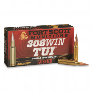 Fort Scott Tumble Upon Impact Ammo .308 Win. SCS 175 Grain 20 Rounds