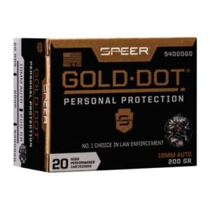 Gold Dot Personal Protection 10mm Auto Ammo - 10mm Auto 200gr Gold Dot Hollow Point 20/Box