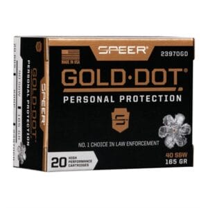 Gold Dot Personal Protection 40 S&W Ammo - 40 S&W 165gr Gold Dot Hollow Point 20/Box