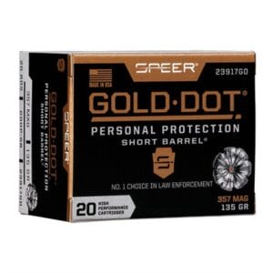 Gold Dot Short Barrel 357 Magnum Ammo - 357 Magnum 135gr Gold Dot Hollow Point Short Bbl 20/Box