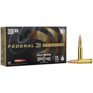 Gold Medal Premium Centerstrike 308 Winchester Rifle Ammo - 308 Winchester 175gr Centerstrike Open Tip Match 20/Box