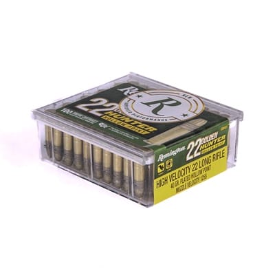 Golden Hunter 22 Long Rifle Rimfire Ammo - Golden Hunter 22 Long Rifle 40gr Plated Hollow Point 100/Box