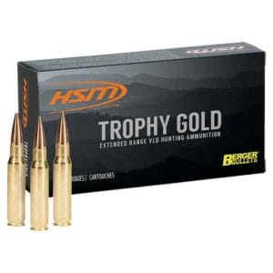 HSM Trophy Gold 308 Winchester 210gr BHVLDM Rifle Ammo - 20 Rounds