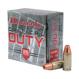 Hornady Critical DUTY Tactical 9mm+P 135 Grain Handgun Ammo