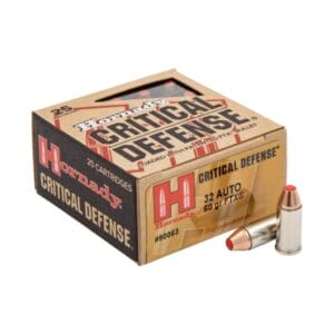 Hornady Critical Defense .32 ACP 60 Grain Handgun Ammo