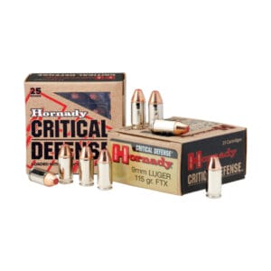 Hornady Critical Defense 9mm Luger 115 Grain Handgun Ammo