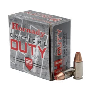 Hornady Critical Duty 9mm +P Luger 124 Grain FlexLock Handgun Ammo