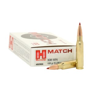 Hornady ELD Match .308 Winchester 168 Grain Centerfire Rifle Ammo