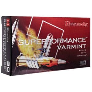 Hornady Superformance Varmint 22-250 Remington 50gr V Max Rifle Ammo - 20 Rounds