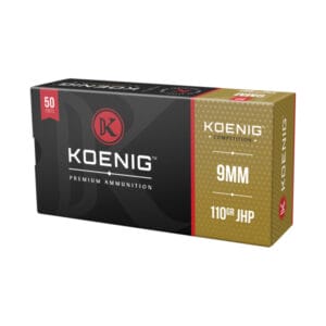 KOENIG JHP 9mm Luger 110 Grain Centerfire Handgun Ammo