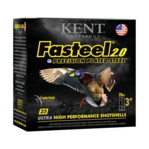 Kent Fasteel 2.0 Precision Plated Steel Shotgun Shells - 20 Gauge - 2 - 3' - 250 Rounds