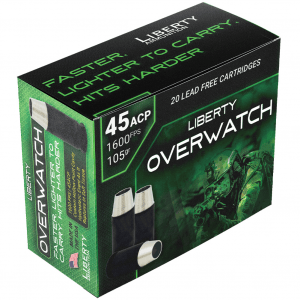 LIBERTY AMMUNITION Overwatch .45 ACP+P 20rd/Box 105gr Ammo (LA-OW45-105-1600)