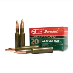 Lacquered 7.62x54r Full Metal Jacket Ammo - 7.62x54r 148gr Full Metal Jacket 20/Box