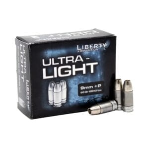 Liberty Ammunition Ultra-Light 9mm Luger +P 50 Grain Handgun Ammo