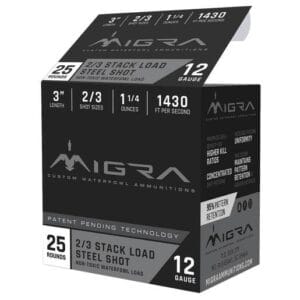 Migra Custom 12 Gauge 3in #2/3 1-1/4oz Waterfowl Shotshells - 25 Rounds - #2,3