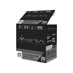 Migra Custom Waterfowl Shotshells - 20 Gauge - 2/4 - 3" - 25 Rounds