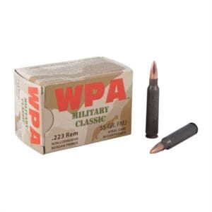 Military Classic Ammo 223 Remington 55gr Fmj - 223 Remington 55gr Bimetal Full Metal Jacket 20/Box