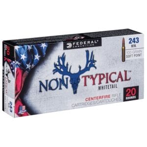 Non-Typical Whitetail Ammo 243 Winchester 100gr Soft Point - 243 Winchester 100gr Soft Point 20/Box