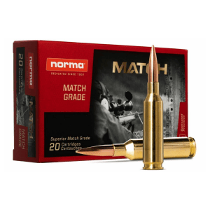 Norma Golden Target Match Rifle Ammunition .338 Lapua 250gr BTHP 2838 fps 20/ct