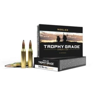 Nosler 243 Winchester 100gr Trophy Grade Rifle Ammo - 20 Rounds