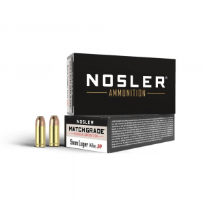 Nosler Match Grade Handgun Ammuntion 9mm Luger 147gr JHP 950 fps 50/ct