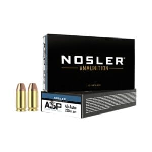 Nosler Match Grade JHP .45 ACP 230 Grain Handgun Ammo