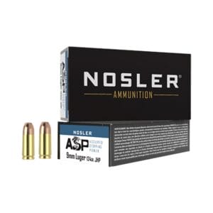 Nosler Match Grade JHP 9mm Luger 124 Grain Handgun Ammo