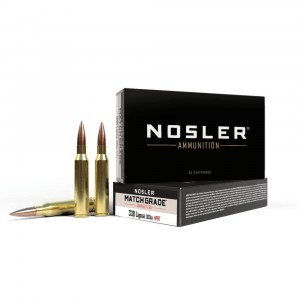 Nosler Match Grade Rifle Ammunition .338 Lapua Mag. 300gr CC 20/Box