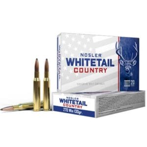 Nosler Whitetail Country 270 Winchester 130gr Solid Base Rifle Ammo - 20 Rounds