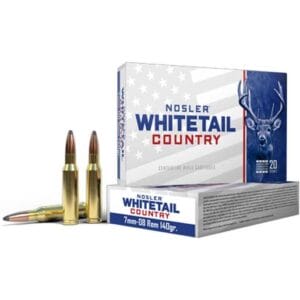 Nosler Whitetail Country 7mm-08 Remington 140gr Solid Base Rifle Ammo - 20 Rounds