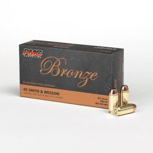 PMC Bronze Handgun Ammunition .40 S&W 165 gr FMJ 989 fps 50/ct