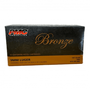 PMC Bronze Handgun Ammunition 9mm Luger 147gr FMJ 975 fps 50/ct