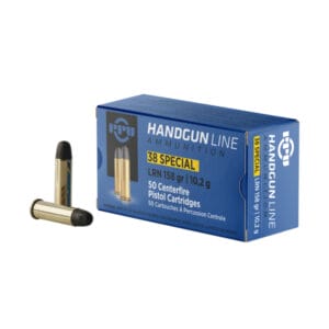 PPU .38 Special 158 Grain LRN Handgun Ammo