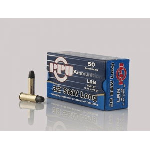 PPU Handgun Ammunition .32 S&W Long 98 gr LRN 705 fps 50/ct