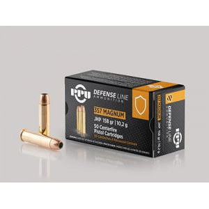 PPU Handgun Defense Ammunition .357 Magnum JHP 158gr 1607 fps 50/ct