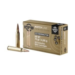 PPU Match Line .223 Remington 75 Grain Centerfire Rifle Ammo