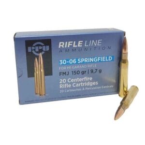 PPU Standard Rifle 30-06 Springfield 150gr FMJ Rifle Ammo - 20 Rounds