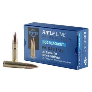 PPU Standard Rifle 300 AAC Blackout 125gr FMJ Rifle Ammo - 20 Rounds