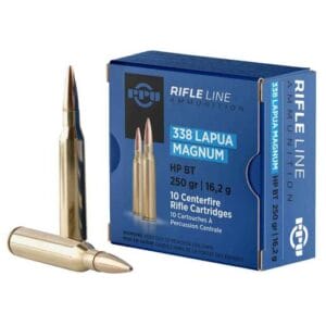 PPU Standard Rifle 338 Lapua Magnum 250gr HPBT Rifle Ammo - 10 Rounds