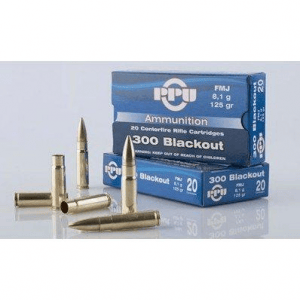 PPU Standard Rifle Ammunition .300 AAC Blackout 125 gr HPBT 1340 fps 20/ct