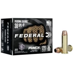 Personal Defense Punch 38 Special +p Ammo - 38 Special +p 120gr Jacketed Hollow Point 20/Box