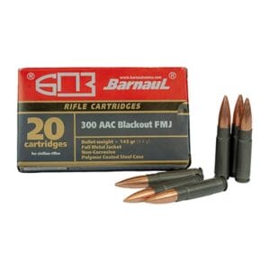 Polycoated 300 Aac Blackout Full Metal Jacket Ammo - 300 Aac Blackout 145gr Full Metal Jacket 20/Box