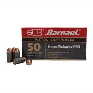 Polycoated 9mm Makarov Full Metal Jacket Ammo - 9mm Makarov 94gr Full Metal Jacket 1,000/Case