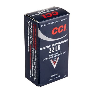 Quiet-22 22 Long Rifle Rimfire Ammo - Quiet-22 22 Long Rifle 40gr Segmented Hp 50/Box