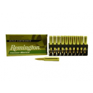 REMINGTON Premier Match 308 Win. 168 Grain BTHP Ammo, 20 Round Box (RM308W7)